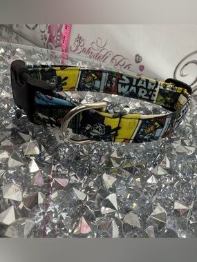 Star Wars collar dog pet Comic Panel Dog Collar - Yellow & Blue